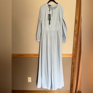 Chic Light Blue Wide Leg Jumpsuit